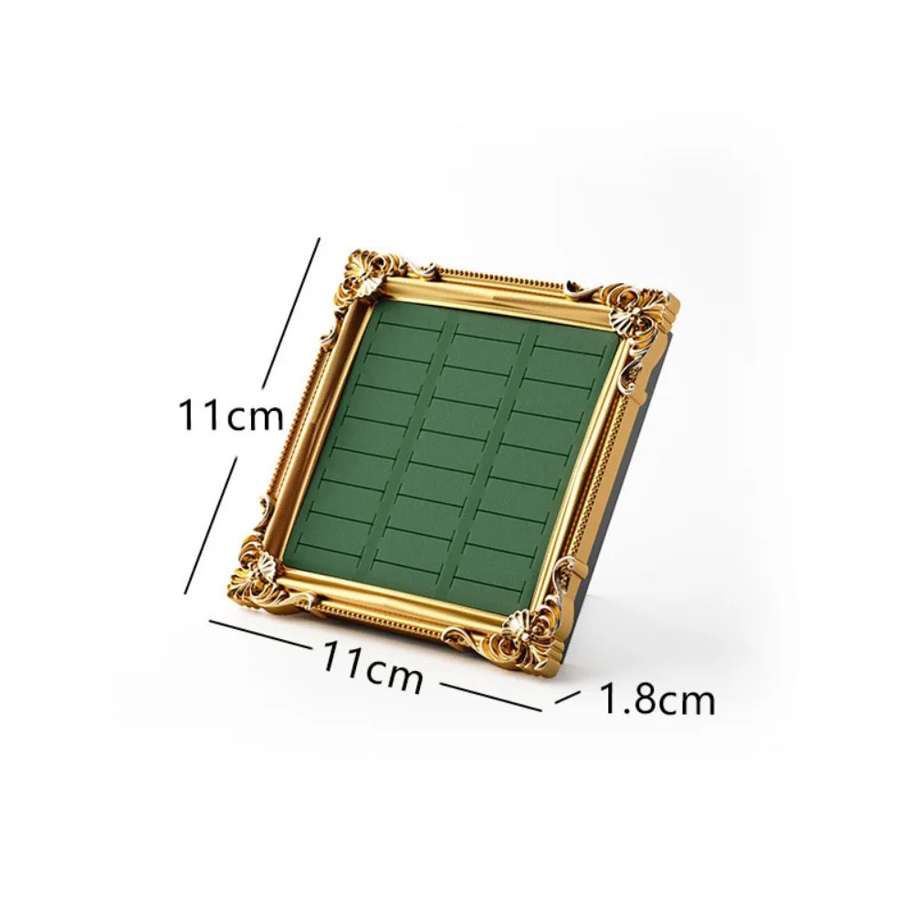

Gifts Square Ring Display Stand Photo Frame Wooden Jewelry Display Tray Earring Tray Shop Window Decoration