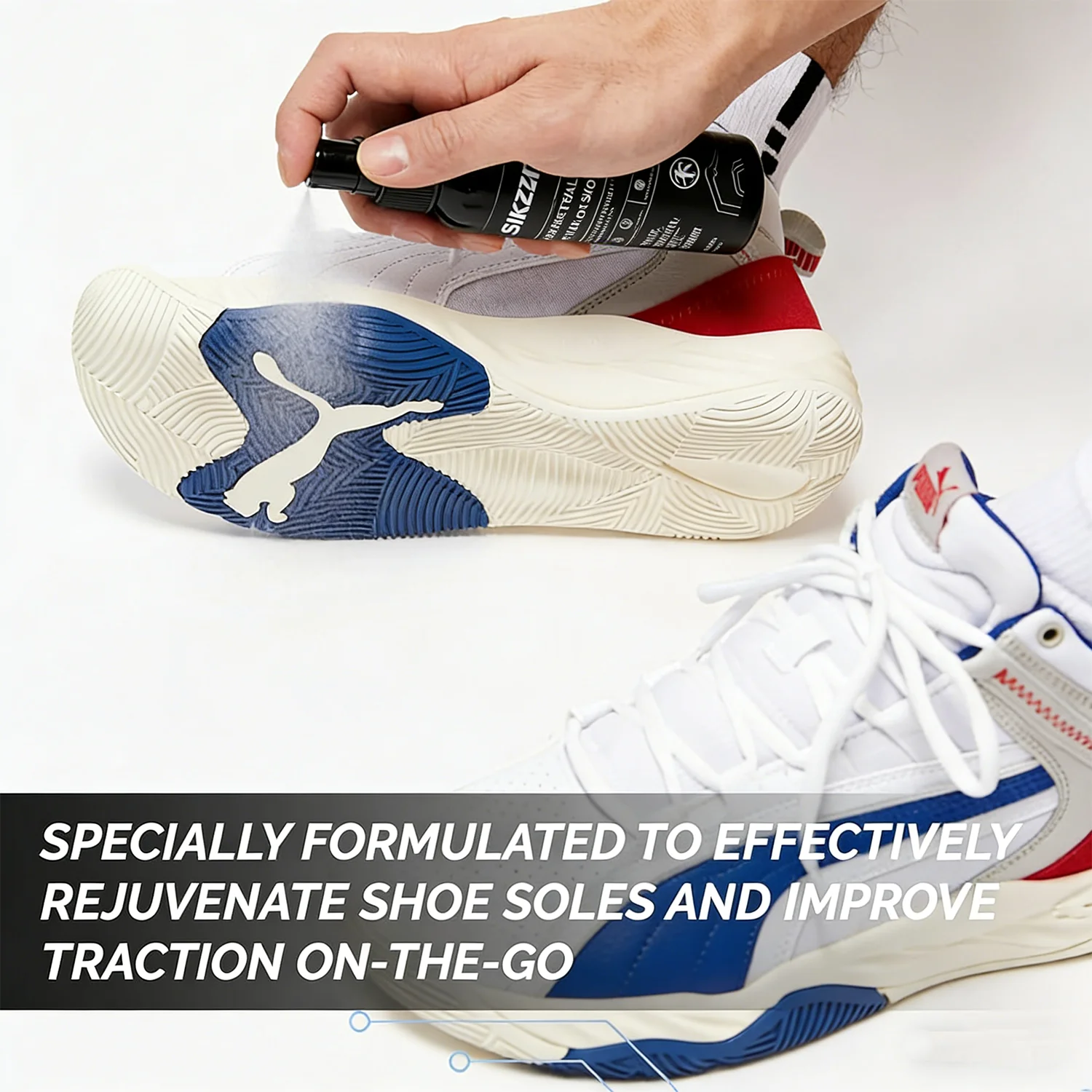 Ultimate 2-in-1 Sneaker Grip Spray & Sole Rejuvenator.Non-Slip Traction Formula.Restores Grip & Maximizes Your Court Performance