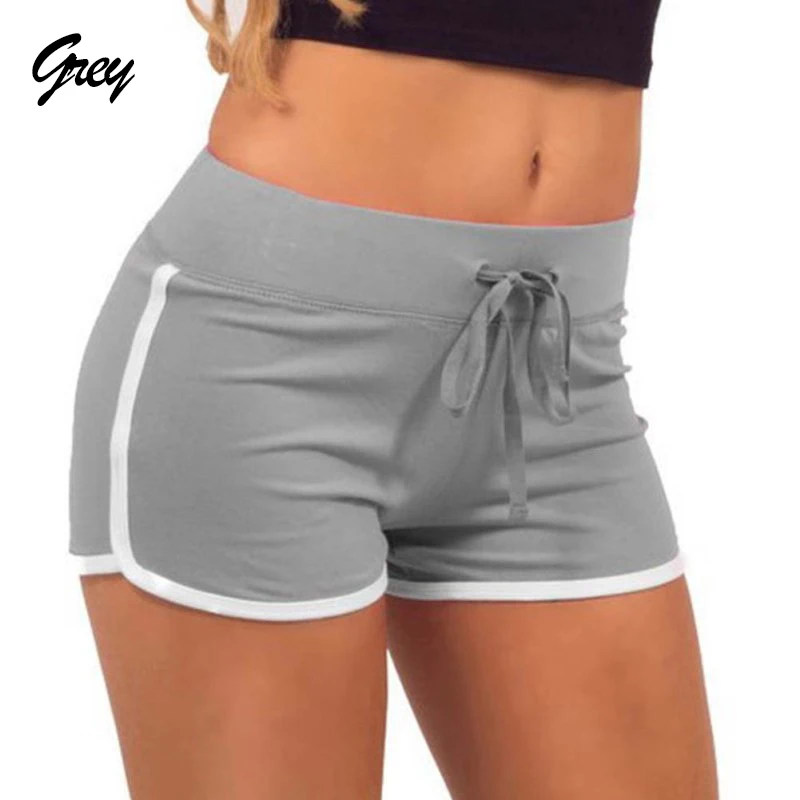 Pantalons de Yoga pour femmes, vêtements de sport, décontractés, Sexy, Shorts de Fitness, de course, avec cordon de serrage, extensibles, de gymnastique