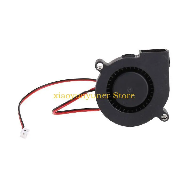 P9JB 1 Piece 5015 Blower Cooling Fan, 50mm x 50mm x 15mm Oil Bearing Cooling Fan with 2 Pin Terminal for 3D Printer