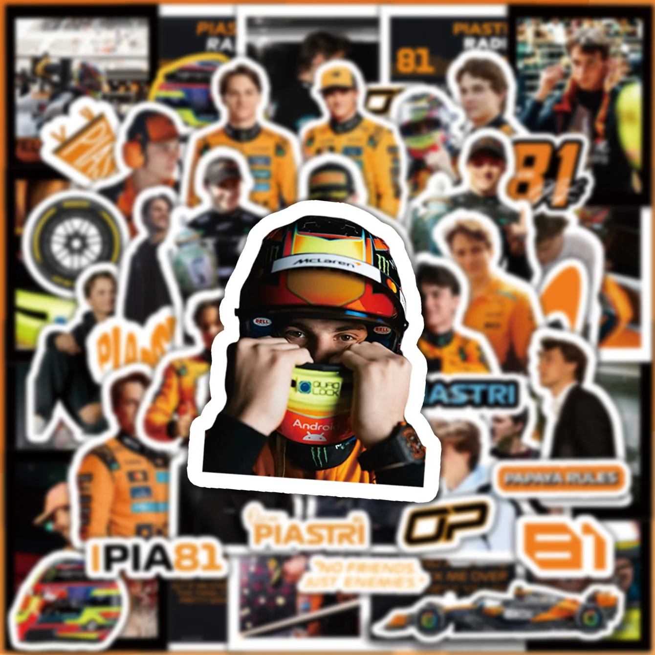 5-6 Sheets F1 Stickers, Norris Stickers,  Racing Stickers, Phone  Stickers, Water Bottle Decor Stickers, Birthday Party Stickers view 4