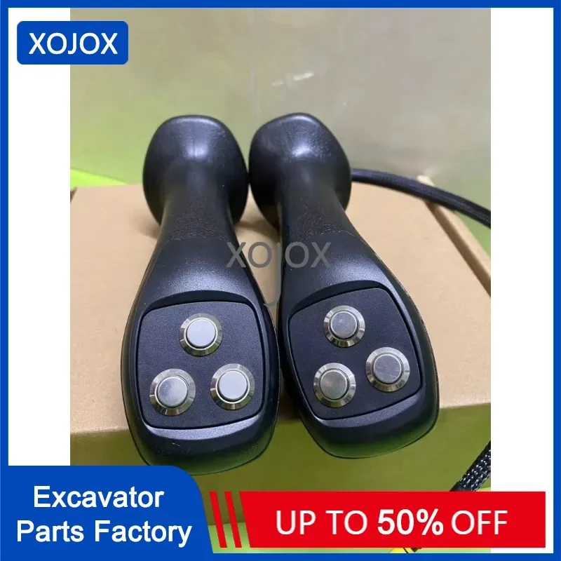 

XOJOX Hydraulic electric control lever handle glue excavator refitted wood grabber clamp four buttons joystick crawler crane