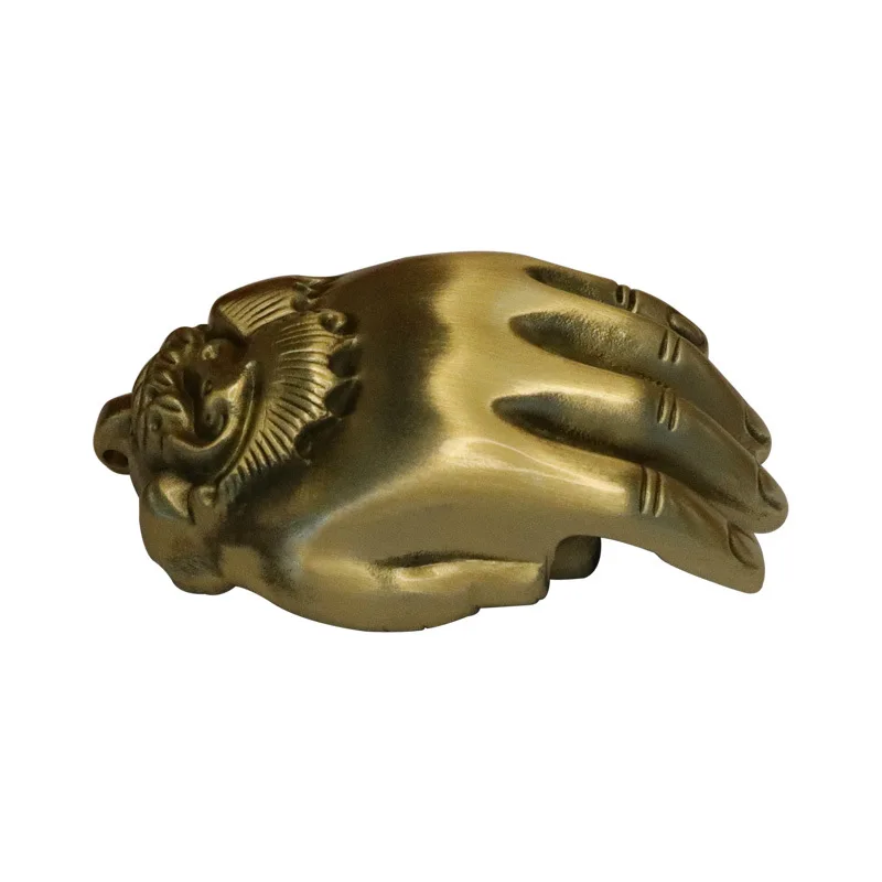 Solid Brass Carved Hand Piece Buddha Hand Pendant Brass Pixiu Home Living Room Desktop Ornament Men's Portable - view 5