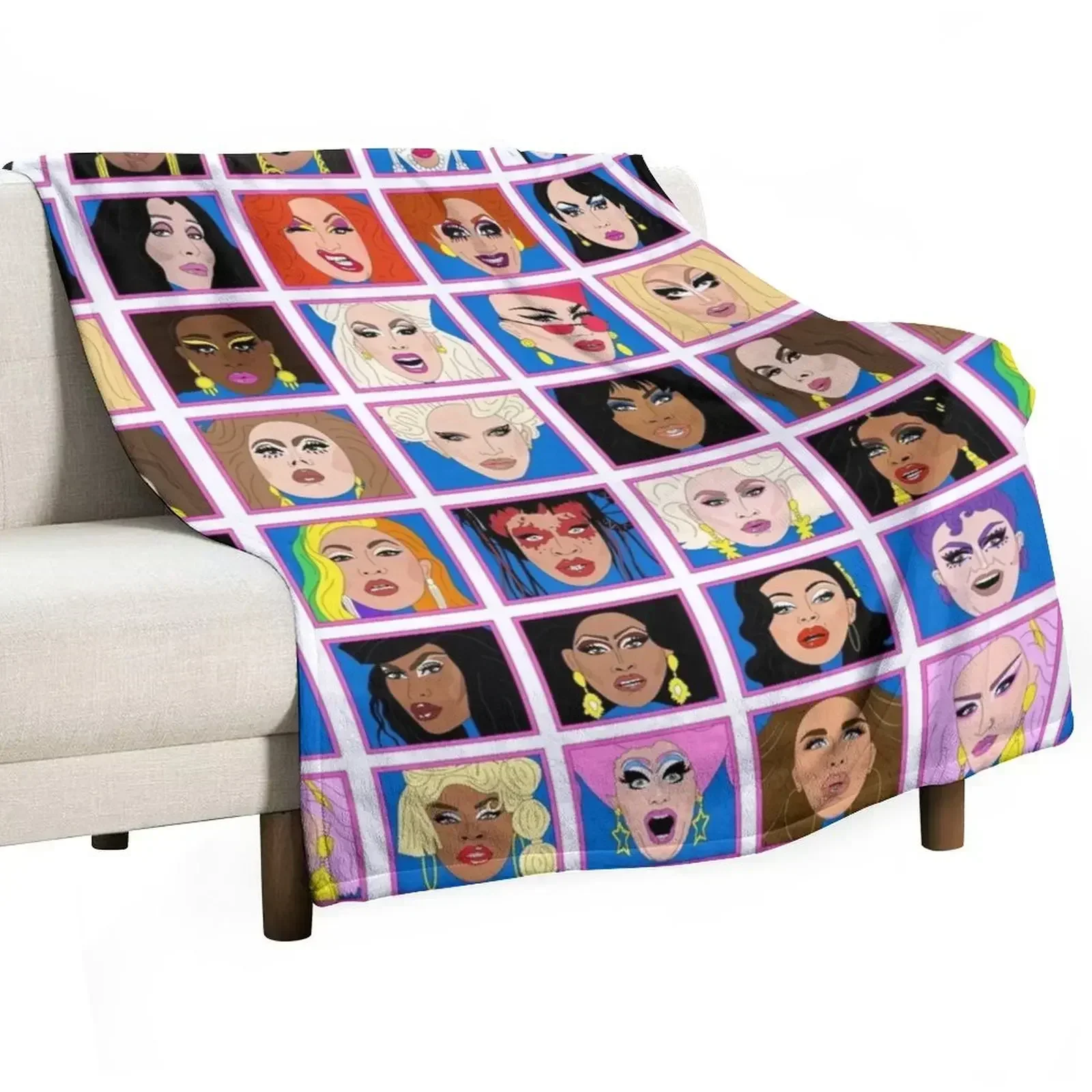 Drag Race Winners 2021 Throw Blanket Sleeping Bag For Decorative Sofa Picnic Thermal Plush Vintage Blankets