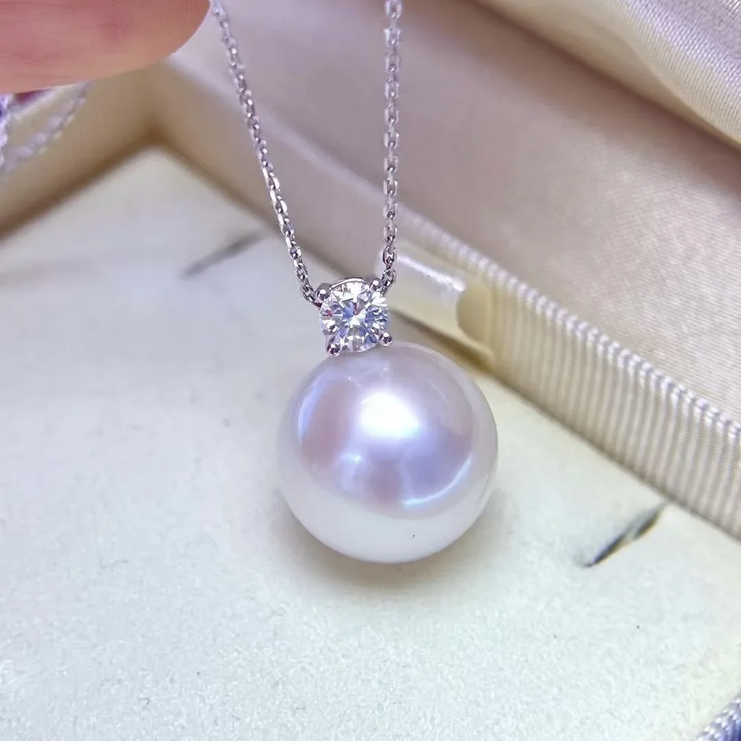 

11-15mm Edison Freshwater Pearl Necklace, Queen Style Round with Intense Luster, Minor Natural Imperfections