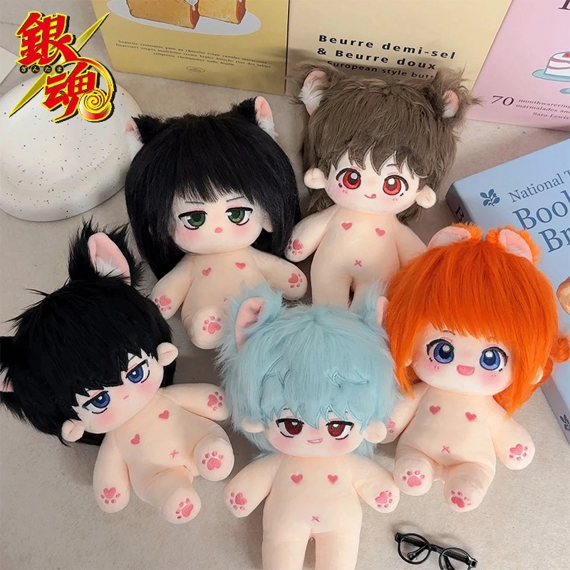 

Новый 20 см аниме GINTAMA Sakata Gintoki Hijikata Toushirou Okita Sougo Kamui плюшевая игрушка японского аниме персонаж хлопковая кукла Gifs