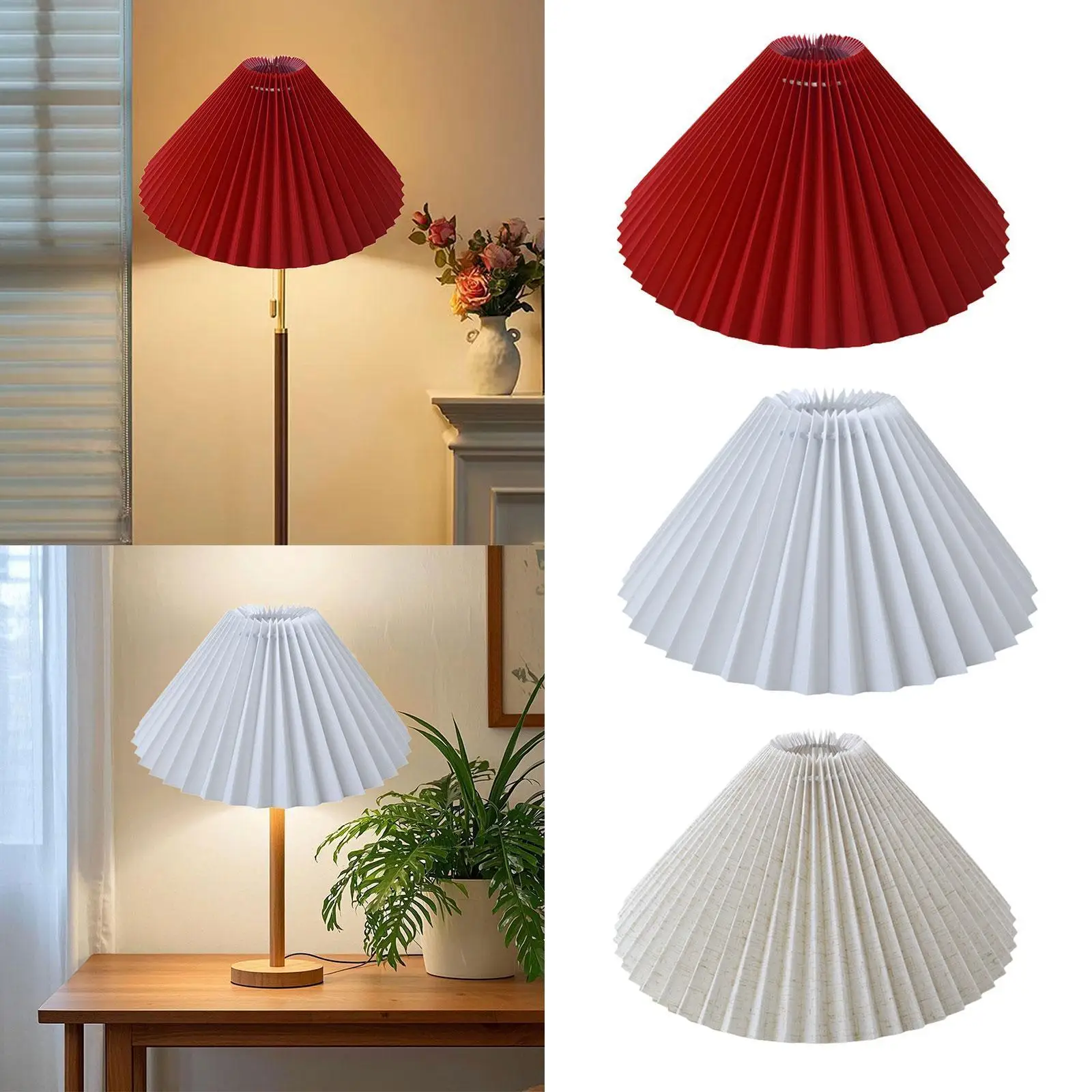 Pleated Lamp Shade Replacement Easy Assembly Lighting Fixtures Simple Ceiling