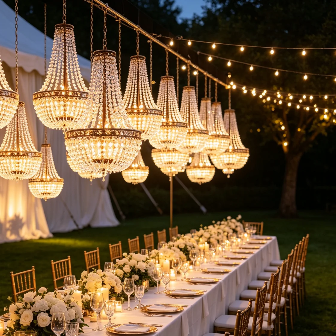 4-10pcs New Wedding Wrought Iron  acrylic  Bead Curtain Chandelier Hotel Stage Wedding Venue Layout Decorative props