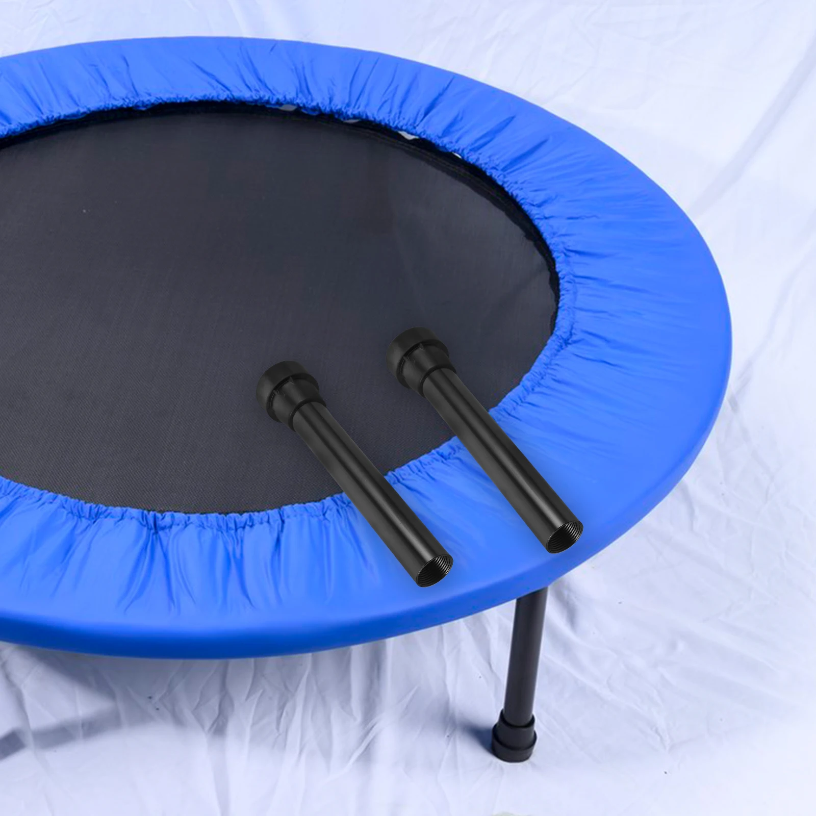 

2 Pcs Accessory Feet Floor Mat Trampoline Steel Pipe Replacement Legs with Covers