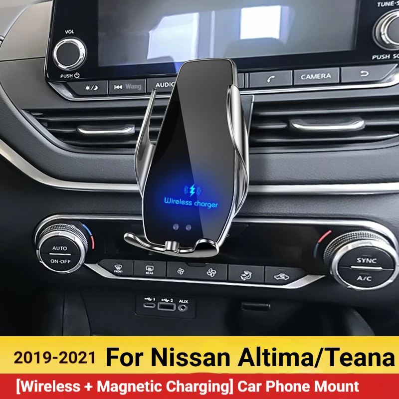 Suporte para Telefone com Carregador Sem Fio para Carro Nissan Altima Teana 2019-2021