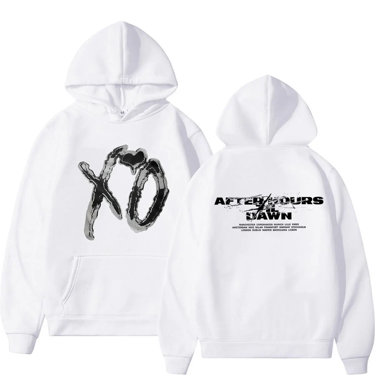Rapper The Weeknd After Hours Til Dawn Tour 2026 Print Hoodie Herren Damen Mode Pullover Lässiger Komfort Hip-Hop Sweatshirt Tops – Detail 2