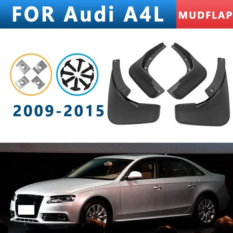 

Mud Flaps Fit for Audi A4L 2009-2015 2010 2011 2012 2013 2014 Mudguards Tire Fenders Splash Proof Accessories Wheel Guards 4ps