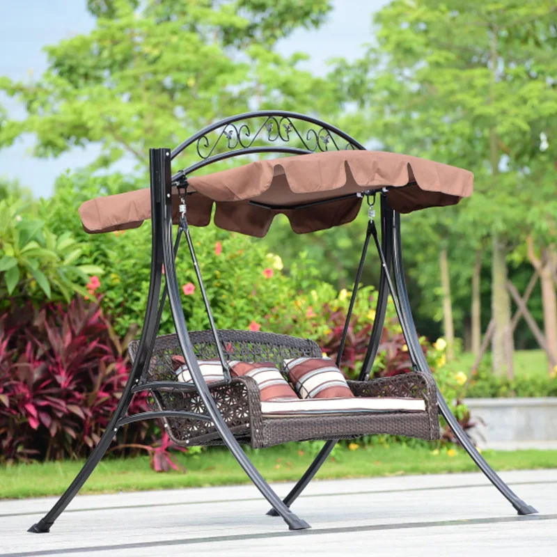 

Outdoor Leisure Courtyard Garden Terrace Balcony Rattan Double Swing Indoor Rattan Hanging Basket Hanging Chair Rocking Chair Bi