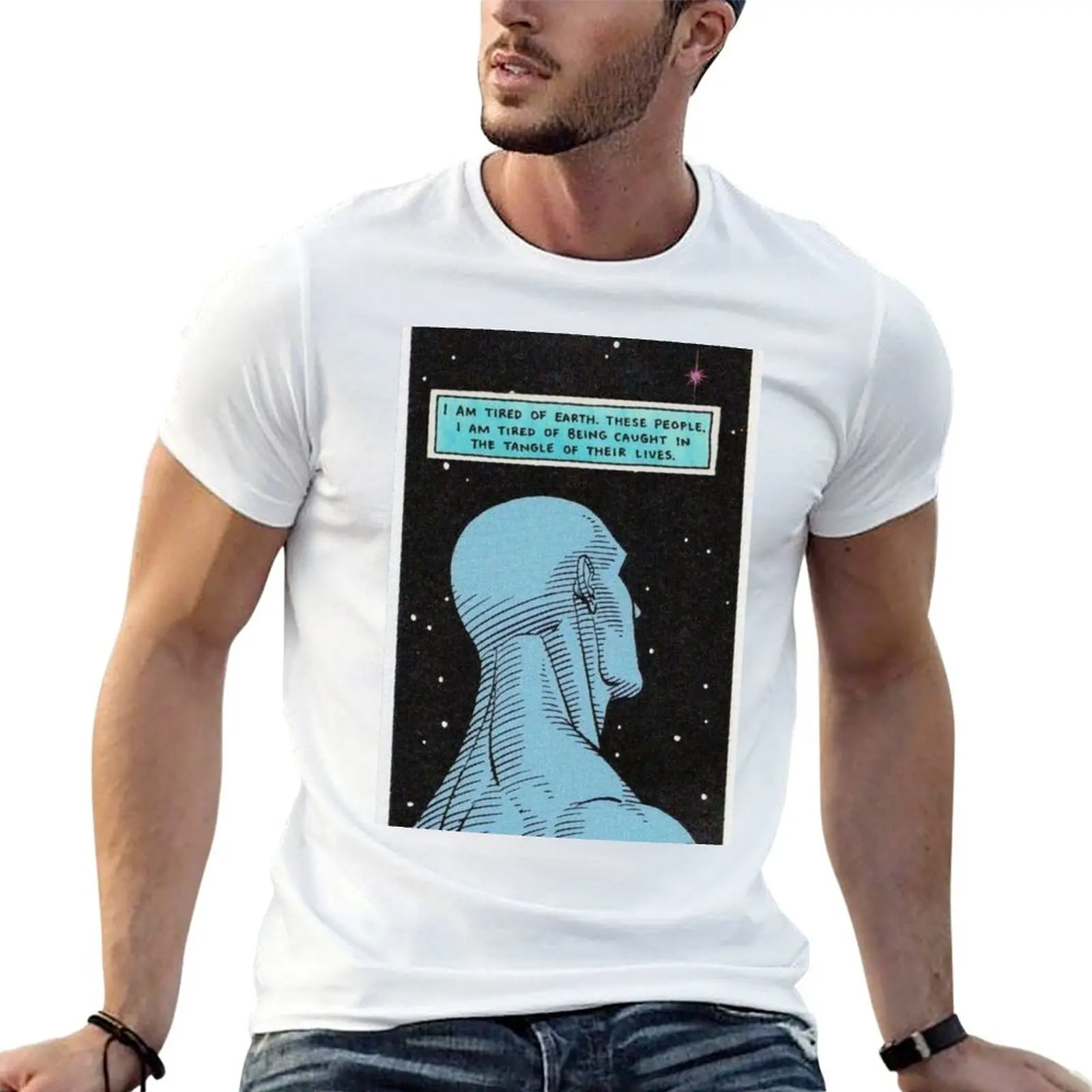 

Watchmen Dr Manhattan T-Shirt t shirt personalised man t shirt cotton high quality T-Shirt