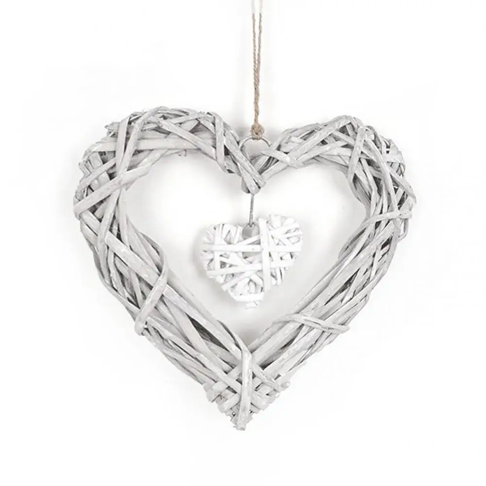 Heart Pendant Chic Heart Shape Hanging Pendant Attractive Rattan Hanging Pendant for Wedding Window Hanging Pendant