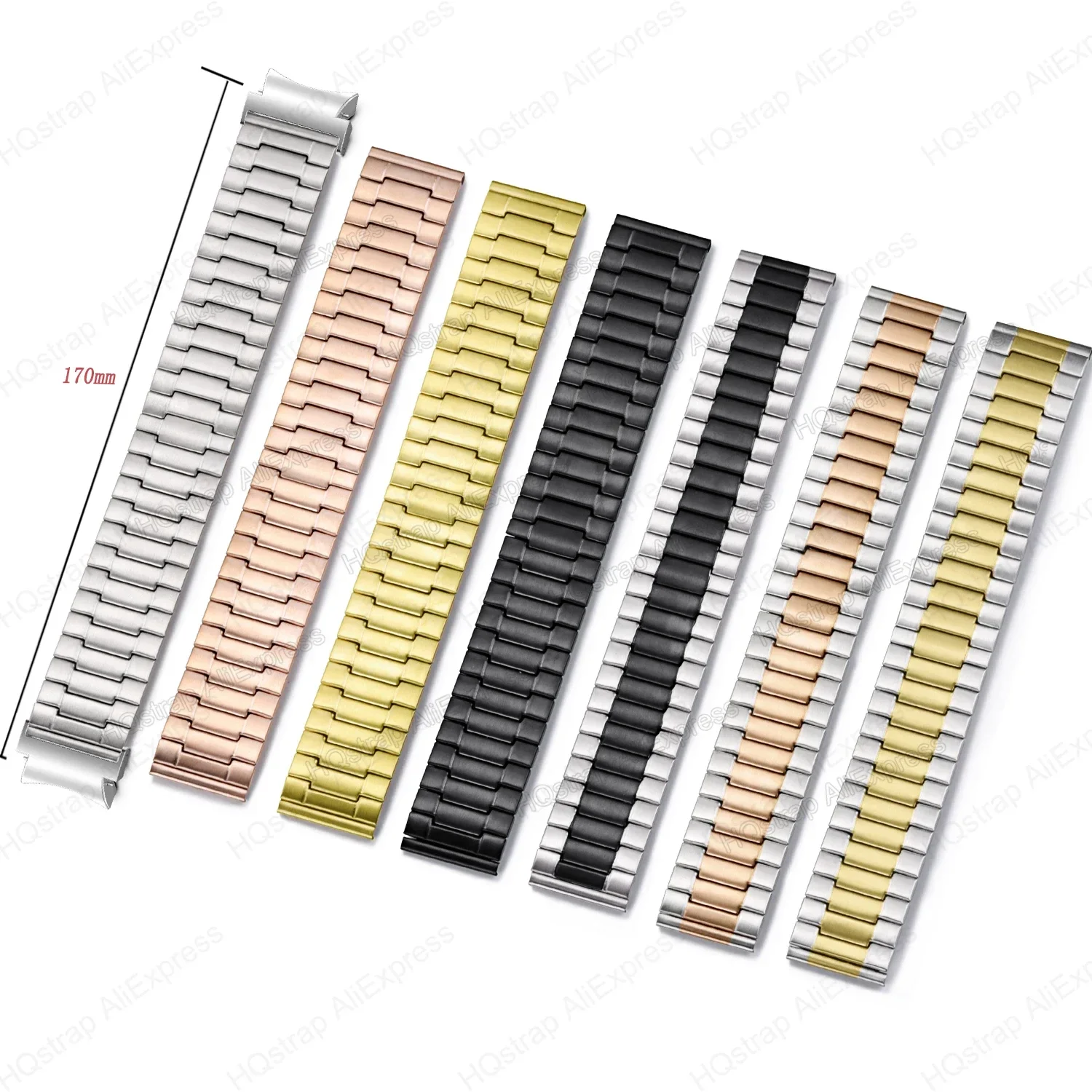 Elastisches Metallarmband für Samsung Galaxy Watch 6 Classic 47 mm 43 mm, Erweiterungs-Edelstahlband für Samsung Watch6 5 4 40 mm 44 mm