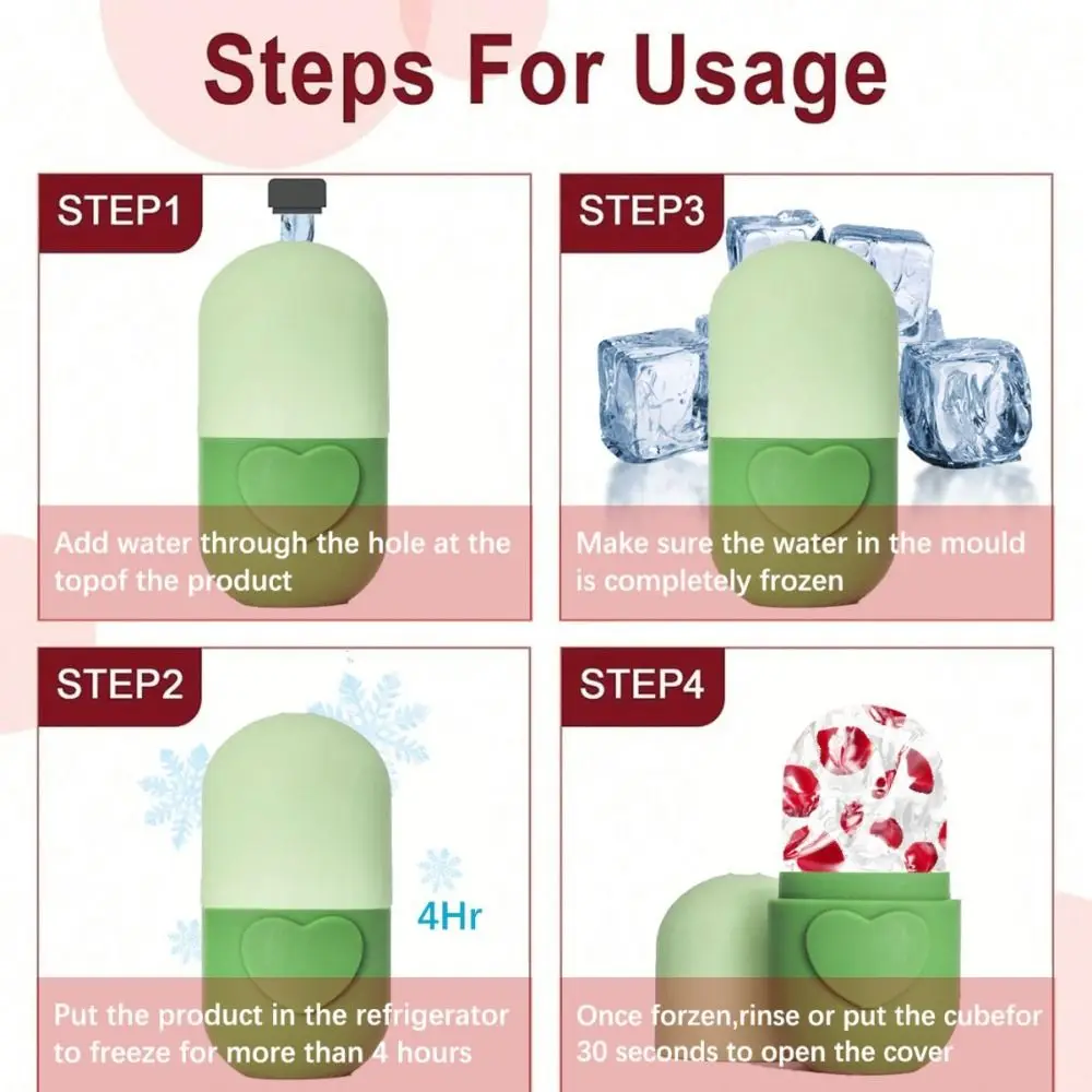 ترقية سيليكون الجليد بكرة وجه قابلة لإعادة الاستخدام الجمال أداة العناية بالبشرة العين الوجه مدلك الوجه رفع الكنتوري آيس كيوب الصواني