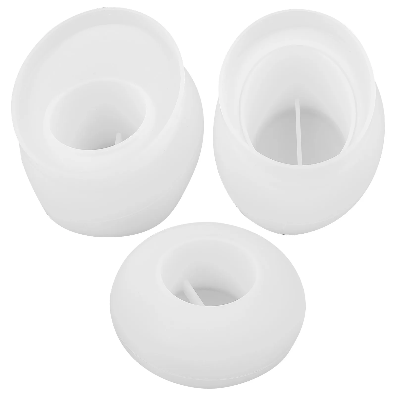 

3Pcs Flexible Silicone Holder Mold Unique Shape DIY Candlestick Making Mold for Home Decor Tabletop Decoration Craft