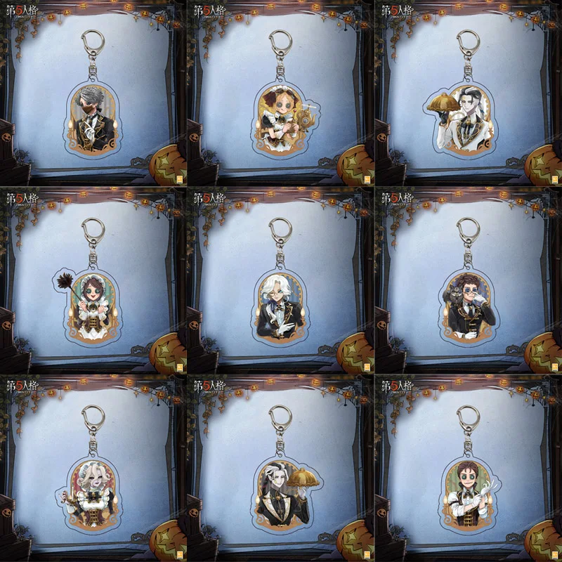 Cute Game IdentityV Acrylic Figures Key Chain Fifth Personality Mechanic Gardener Photographer Character Keychain Jewelry Gift