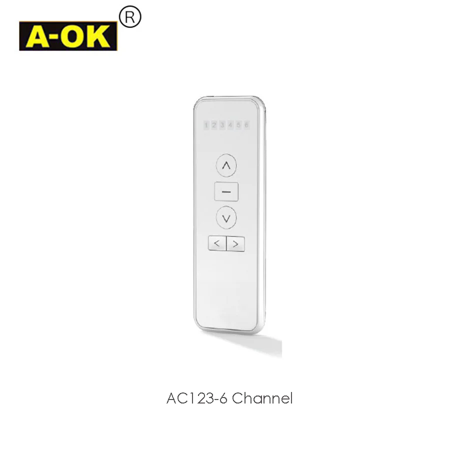 A-OK AC123 1/2/6/16-CH Remote Controller RF433 Wireless Control Transmitter for A-OK Electric Curtian Motor,without Battery view 4
