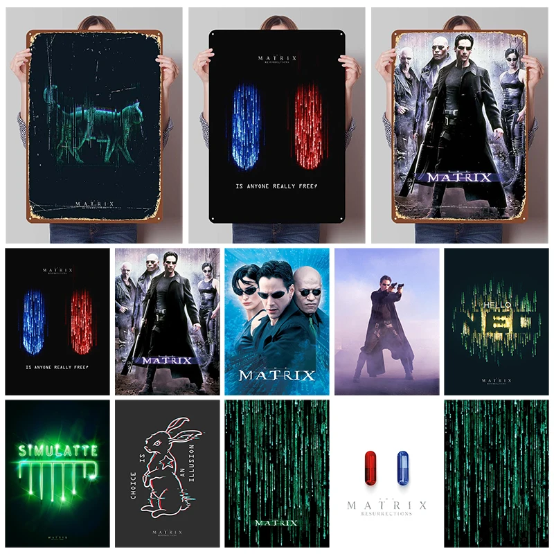 ملصقات الفيلم الكلاسيكي علامات معدنية مصفوفة ديكور لتزيين الغرفة لوحات القصدير المخصصة لتزيين جدران الفن الكهف رجل ريترو #1