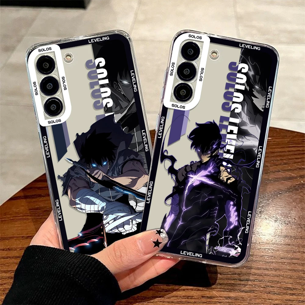 Solos Leveling Anime Clear Case For Samsung A73 A72 A71 A55 A52 A51 A50 A42 A35 A33 A32 A31 A30 A24 A23 A22 A13 A12 A05 5G Cover