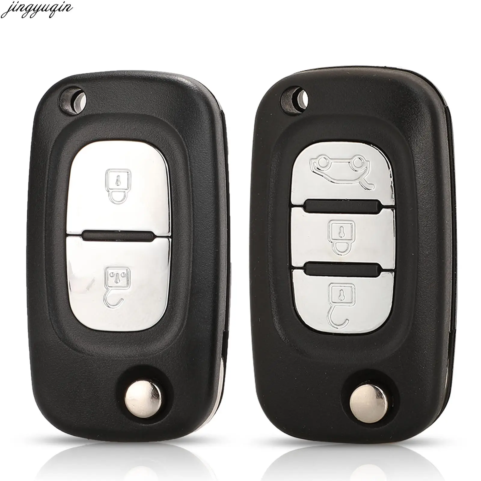 

Jingyuqin 2/3 Buttons Flip Remote Fob Car Key Case Shell For Renault Clio 3 Megane III Kangoo Modus Fluence Uncut Blade