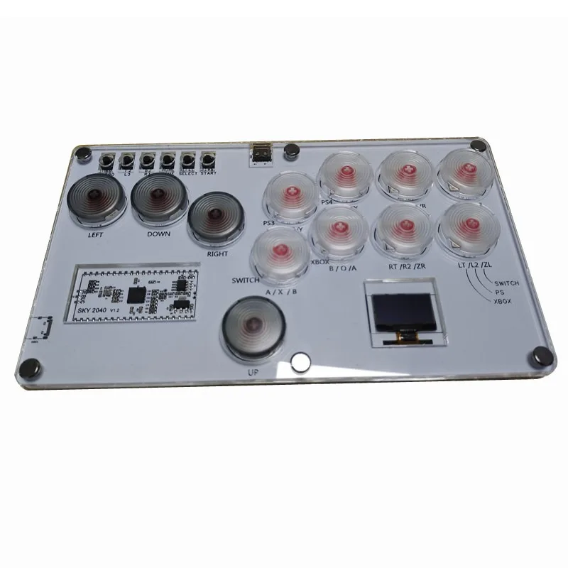 For Keyboard HITBOX SKY2040 Rear Overlay SOCD Mobile Street Fighter 6 Arcade Rocker PS4