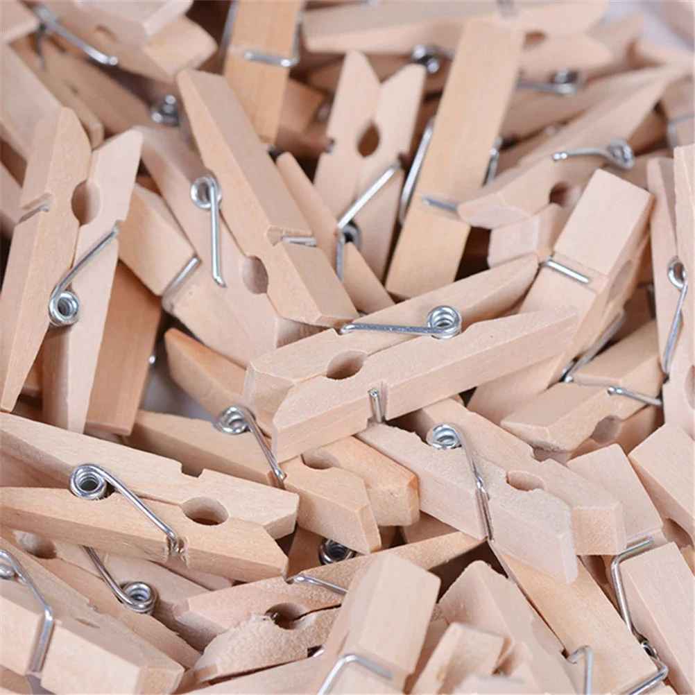 10Pcs  Natural Mini Spring Wood Clips Clothes Photo Paper Peg Pin Clothespin Craft Clips Party Home Decoration