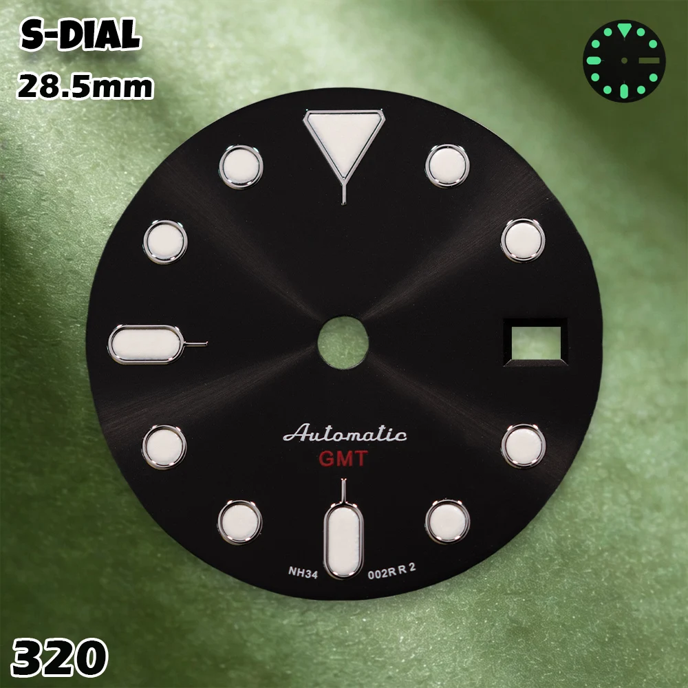 NH SS Logo 28.5mm SKX007 Dial NH34/NH36/4R36 Movements Green Luminous Watches for men Watch Modification Accessories