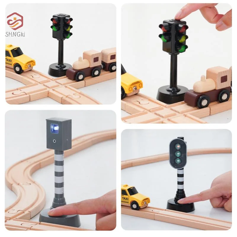 1Pcs Traffic Signal Model Road For Kids Simulation Traffic Light Toy Train Scene Decoration DIY Accessories