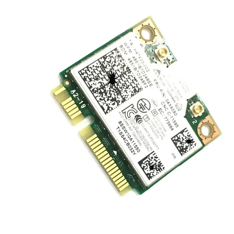 Dual Band Wireless-AC 7260 7260HMW 7260AC S440 S540 E440 INTEL7260AC Dual Frequency 867M Bluetooth 4.0FRU: 04X6010 04X6090