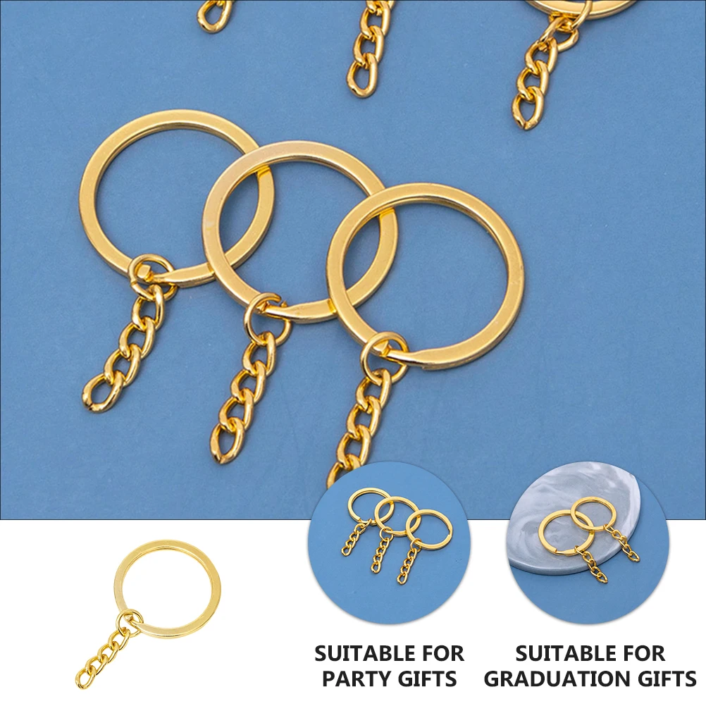 

Versatile Gold Plated Key Collection Circular Split Perfect for Crafts Supplies