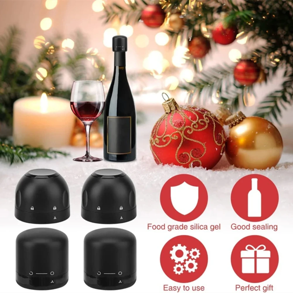 Wine Stopper Silicone Reusable Sealing Cork for Champagne Li