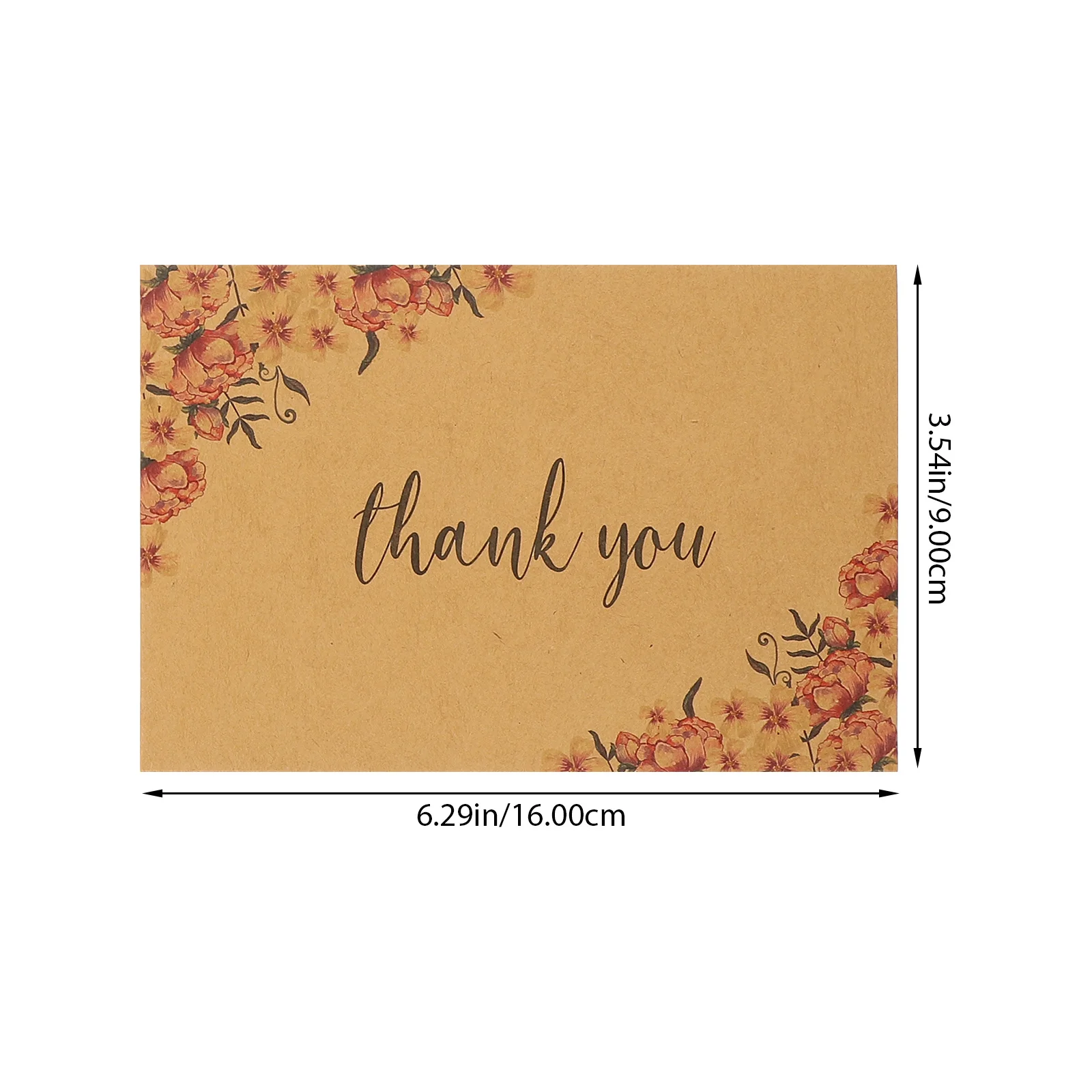 

10Pcs Chic Kraft Thank You Cards Smooth Touch Simple Design for Sincere Greetings and Special Events Thank You Cards