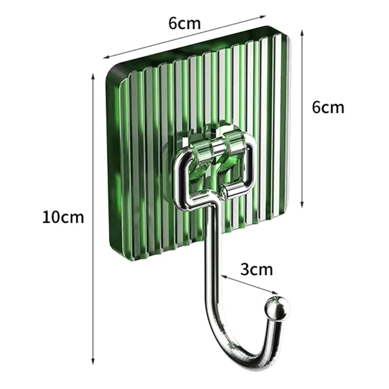 Gancho pegajoso sem costura acrílico para cozinha, Adesivo sem marcação, Ganchos de banheiro, Ganchos adesivos