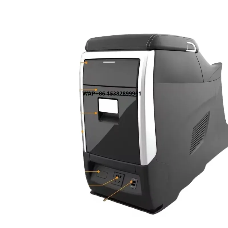 

Car Internal Parts Modification Installation of Simple Central Console High Quality Armrest Box for Alphard