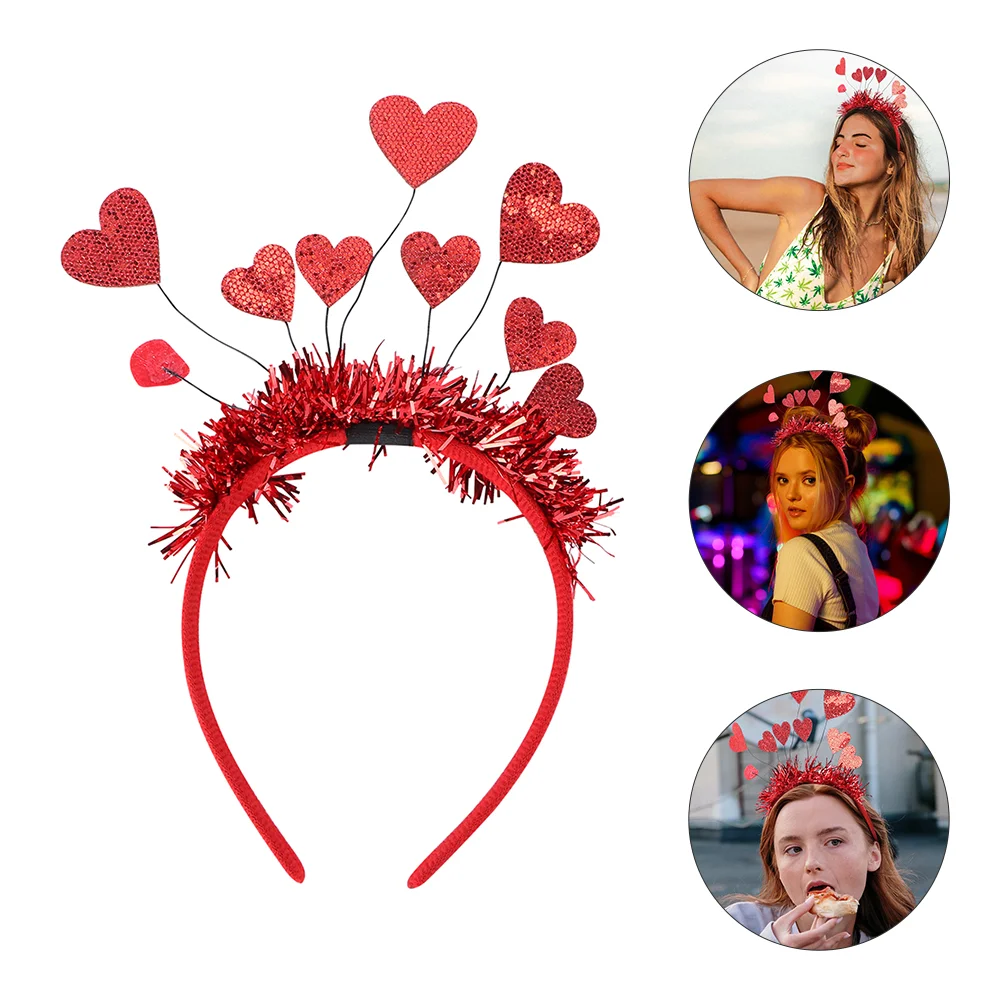 

Valentine's Day Headband Hair Supply Heart-shaped Felt Cloth Creative Headdress Love Designed Miss Party Headdreess Headwear