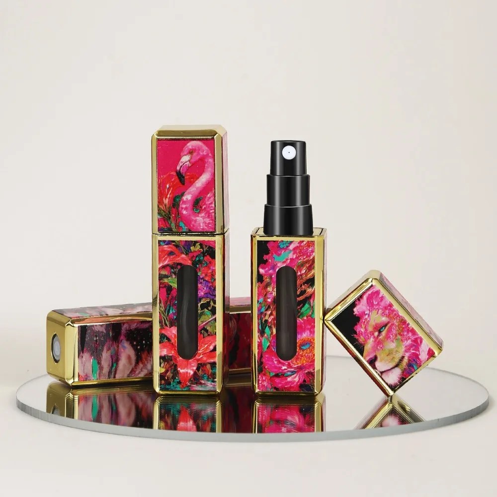 

New 5ml Mini Perfume Bottle Empty Portable Empty Cosmetic Containers Refillable Storage Sprayer Spray Rotating Bottle