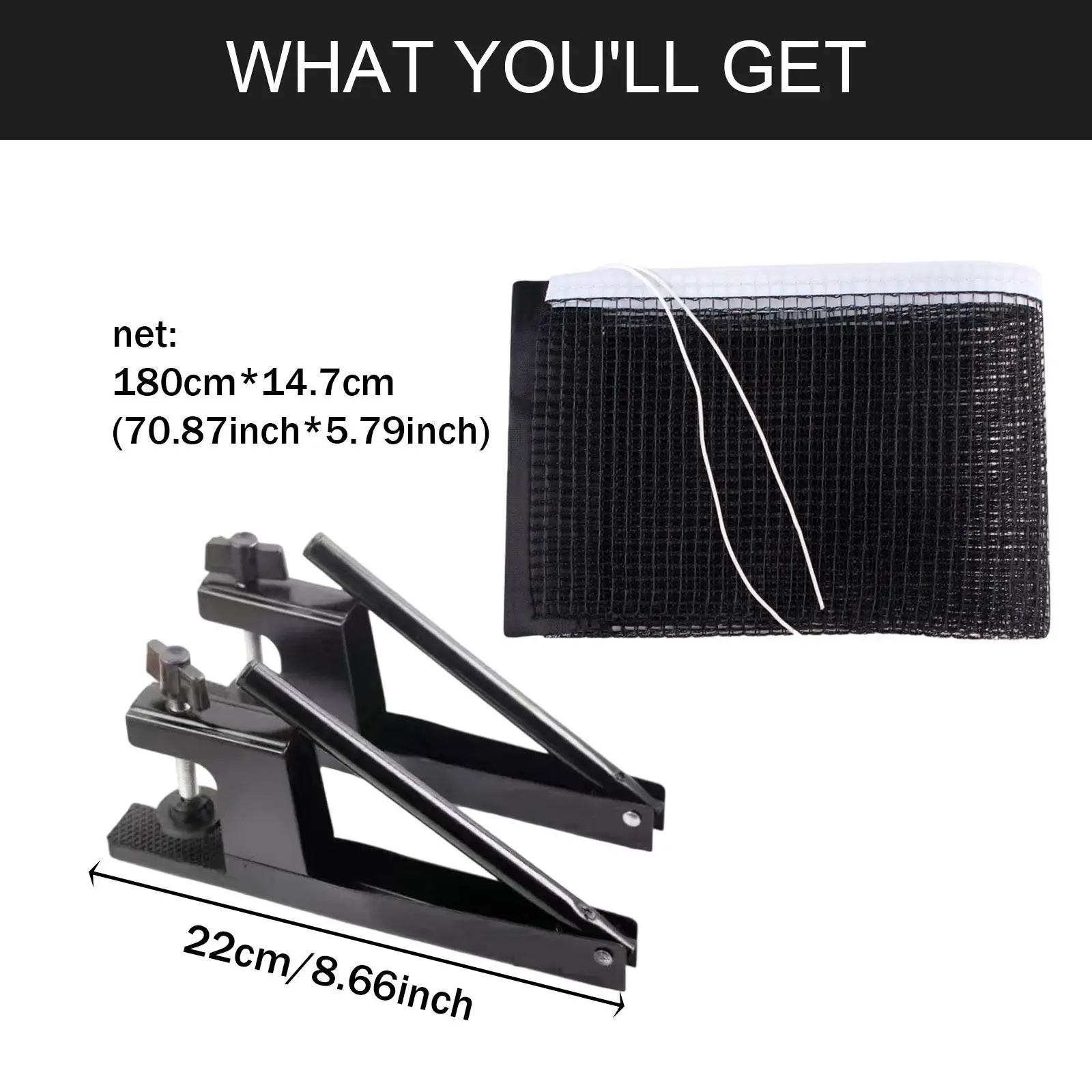 

Folding Table Tennis Net and Post Set Easy Installation Clamp Fixing Mesh for Home School Club Table Tennis Training