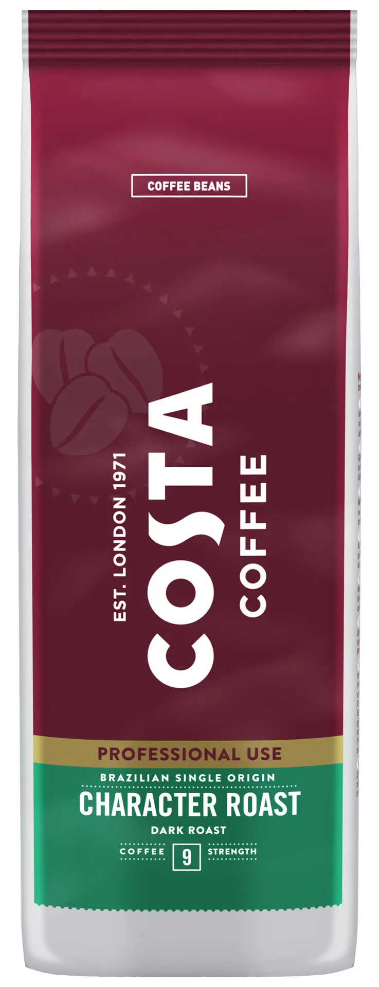 طقم قهوة كوستا برو سيجنتشر داكن، برازيلي، لاتيني لامع 3x1 كجم #2