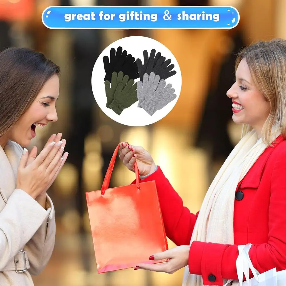 100 عبوة من القفازات المحبوكة الدافئة للرجال والنساء - مثالية لفصل الشتاء، والتبرعات السائبة والمساعدة بدون منزل #6