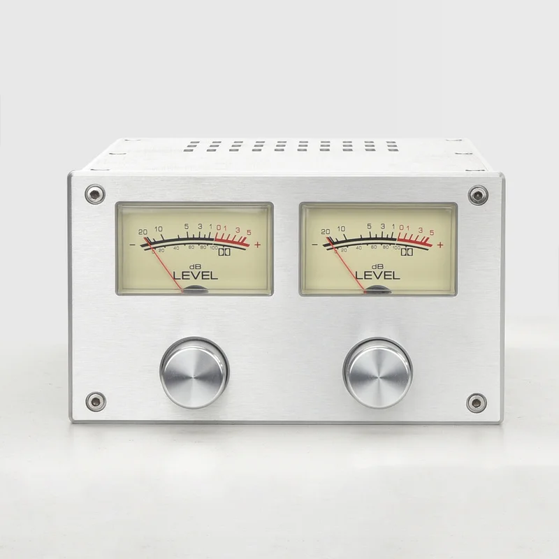 power amplifier Aluminum Case Dual uv meter  For  Enclosure diy audio preamplifier 1710