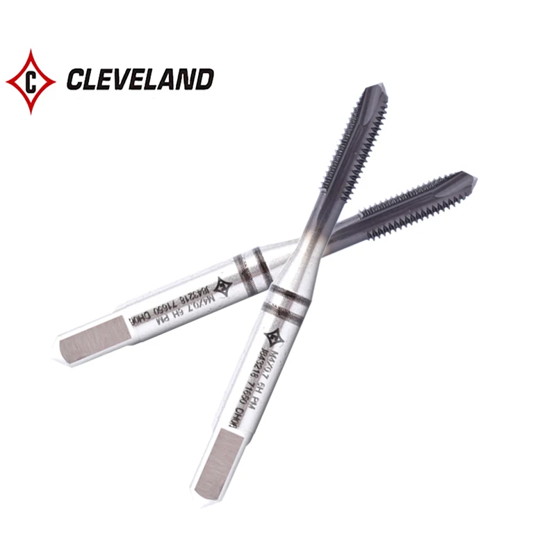 CLEVELAND HSS-PM With JP Coated Spiral Fluted Tap Spiral Pointed Taps M2M2.5M3M4M5M6M8 M10 M12M14M16 Machine Screw Taps
