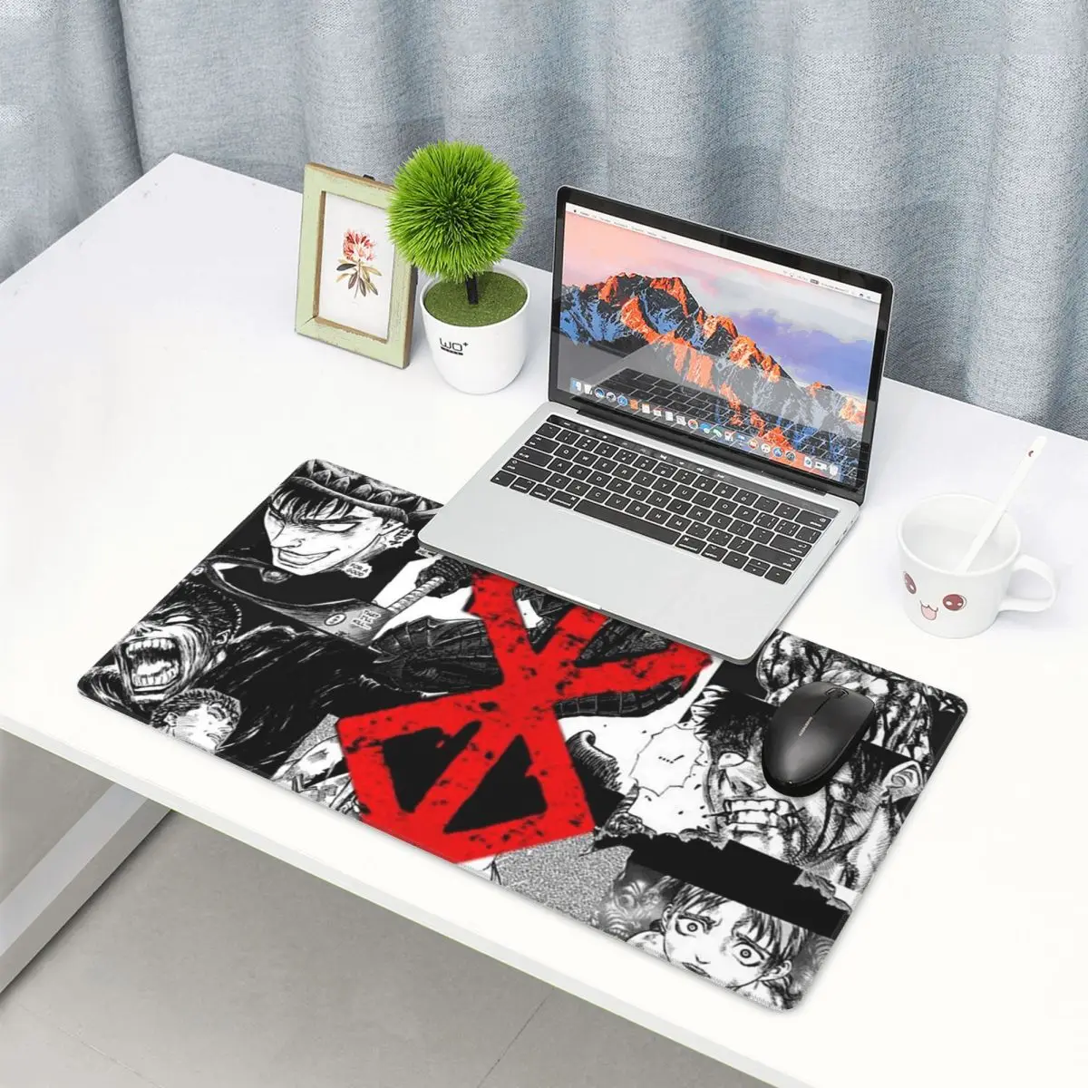 

Large Mouse Pad Japan Anime Berserk Swordsman Manga Guts Gamer PC Laptop Mats Keyboard Accessories Desk Mat
