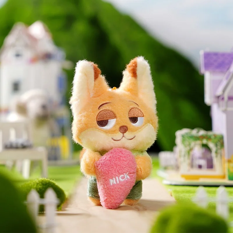 디즈니 Zootopia Judy Nick 마그네틱 플러시 키 체인 여자를위한 정통 배낭 펜던트 선물 박제 동물 장난감