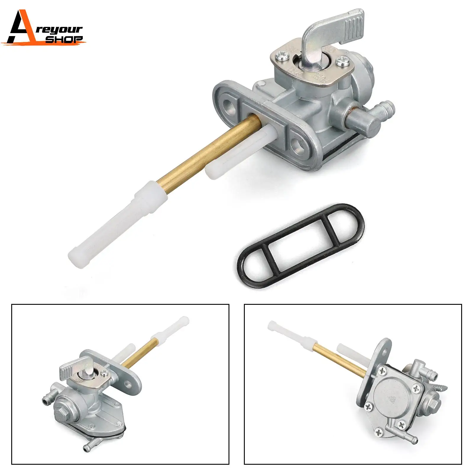 

Areyourshop For Suzuki LT80 LTZ400 Z400 LTZ250 LTF300 Gas Fuel Petcock Valve Switch Aluminum Alloy ATV Parts