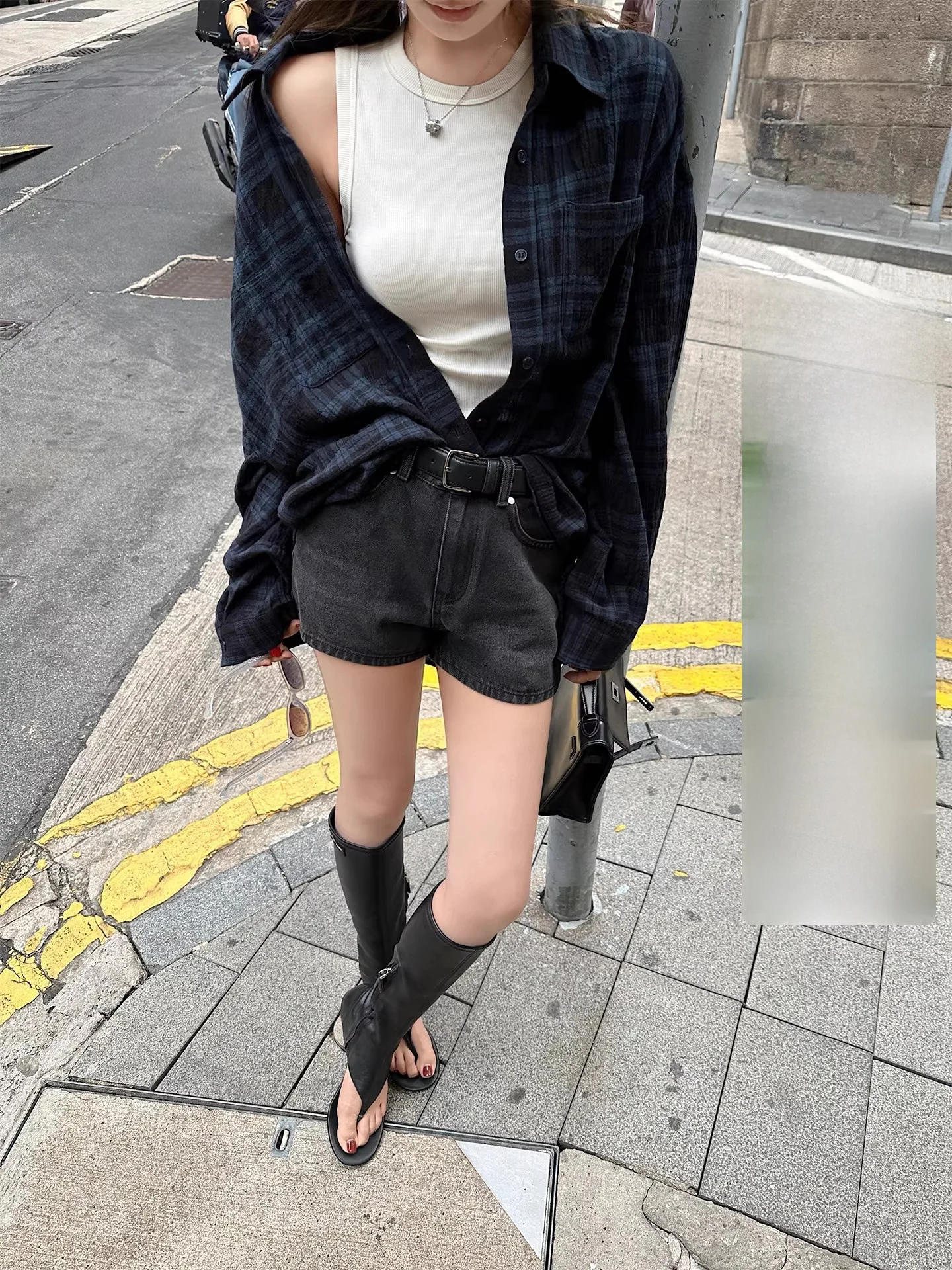 

Lilylikes Summer Blue Washed Jeans Shorts Loose A-Line Slimming Leg Lengthening Light Blue Casual Straight Leg Cotton Shorts