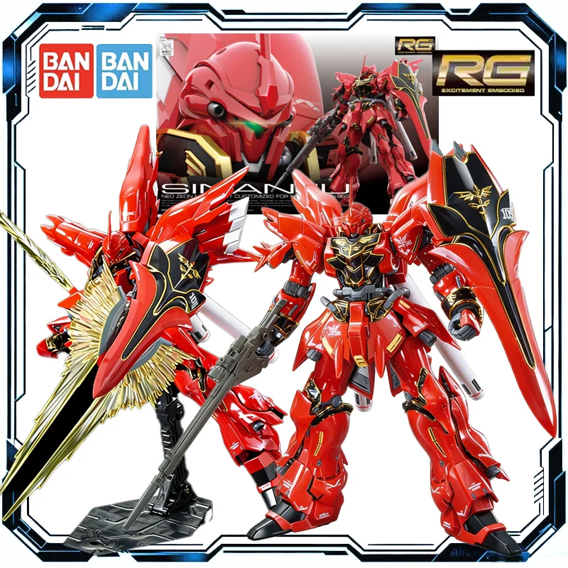 

Bandai Original RG 1/144 #22 MSN-06S Sinanju Model Kit Action Figure Toys for Boys Girls Gift Collectible Model Ornaments