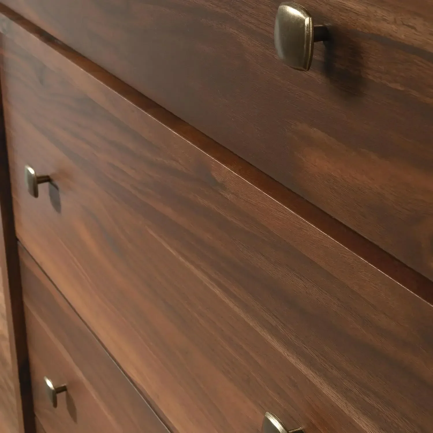 Grand Walnut Four Drawer Dresser Chest